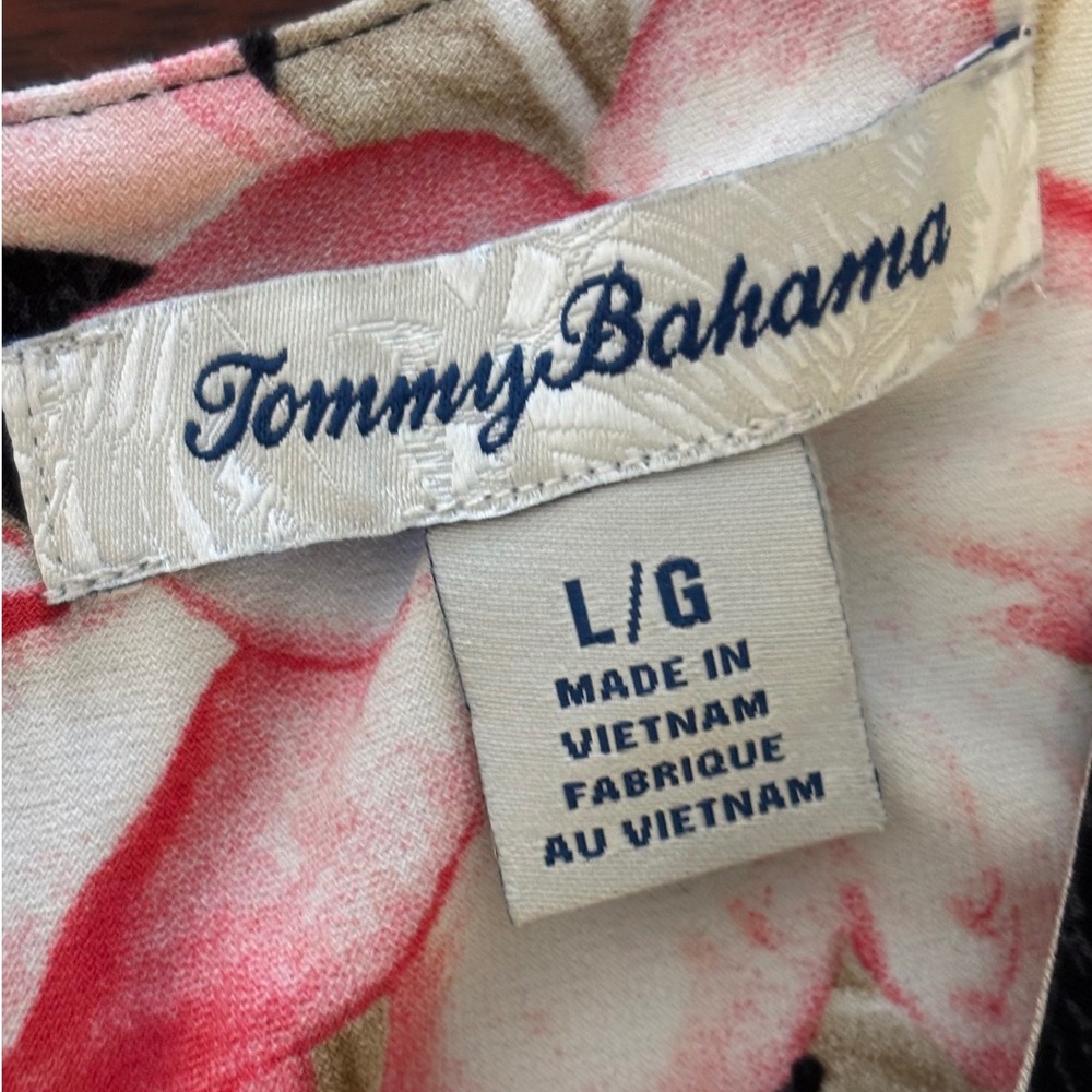 Tommy Bahama Tropical Floral Maxi Dress Large Coastal Resortwear Stretch Knit - Picture 4 of 8